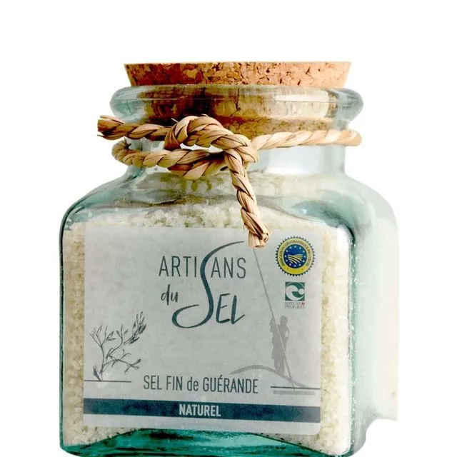 Fine Guérande salt Recycled glass jar 200g (Pack of 6)