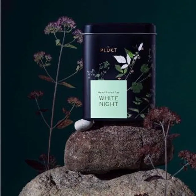 Tea blend WHITE NIGHT - organic, caffeine-free, calming, biodegradable tea bags, herbal tea, Nordic design
