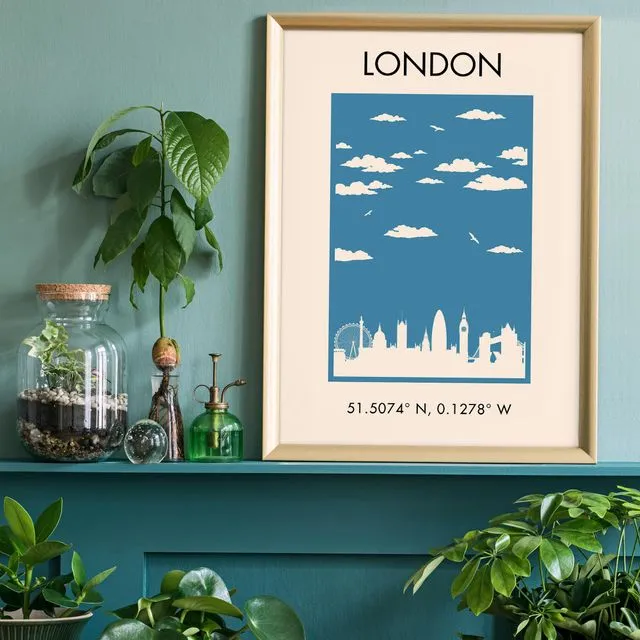 London Tourist Style Poster Print