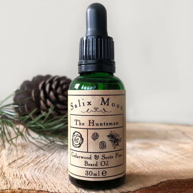 Botanical Beard Oil - Cedarwood and Scots Pine Needle Essential Oil - The Huntsman - 30ml