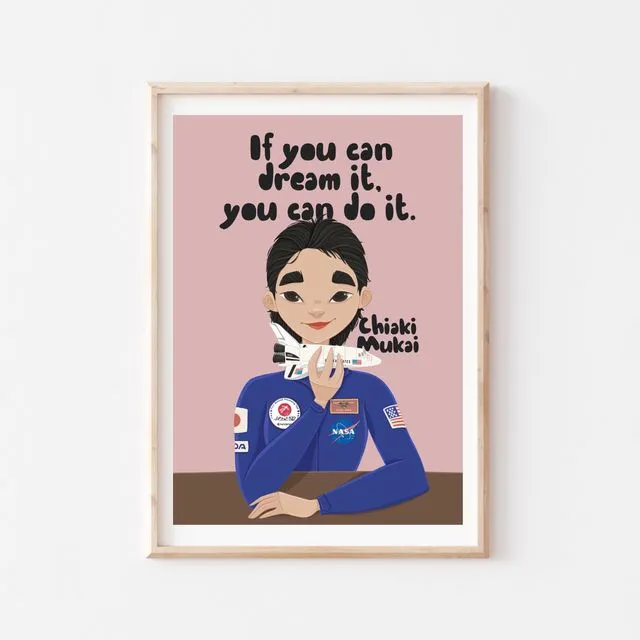 Chiaki Mukai Japanese Female Astronaut Wall Art