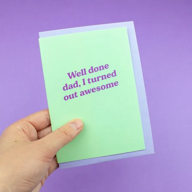 Funny Awesome Father's Day Card