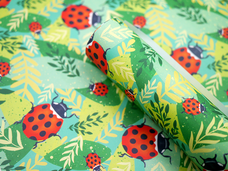 Ladybird Recycled Gift Wrap