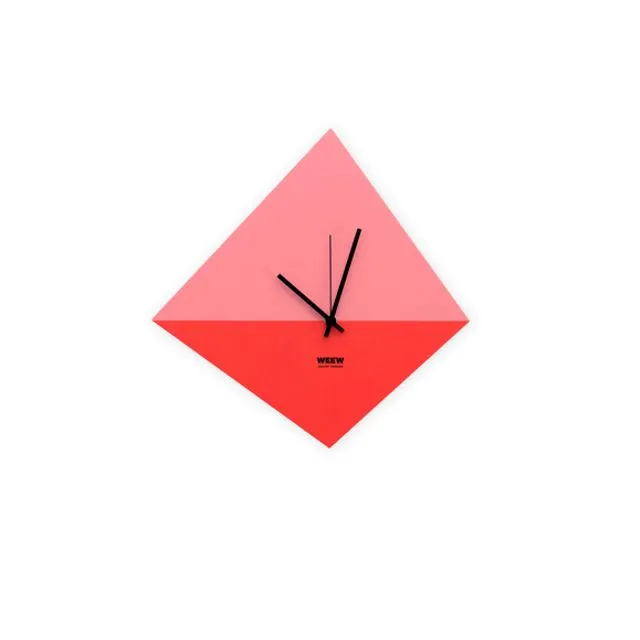 Pink Timeshape Wall Clock