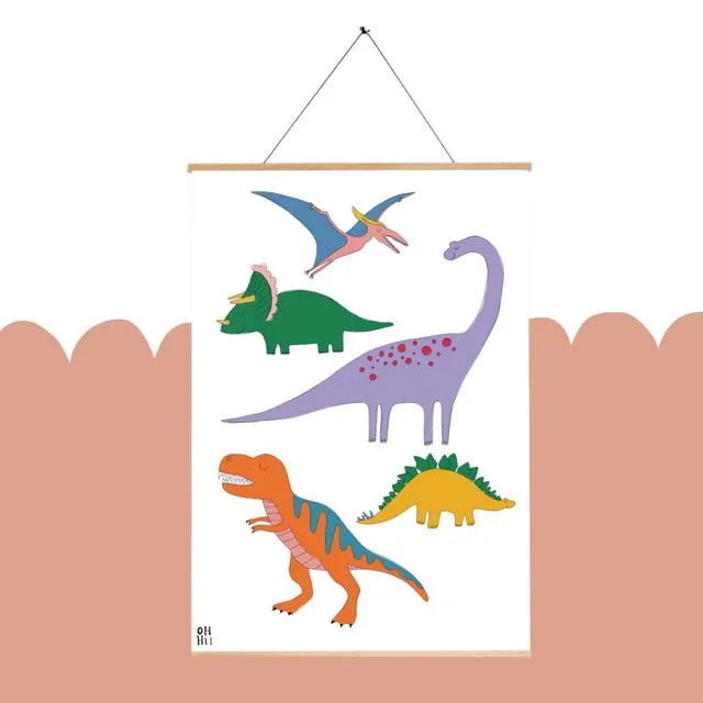 Dinosaurs Print - A3