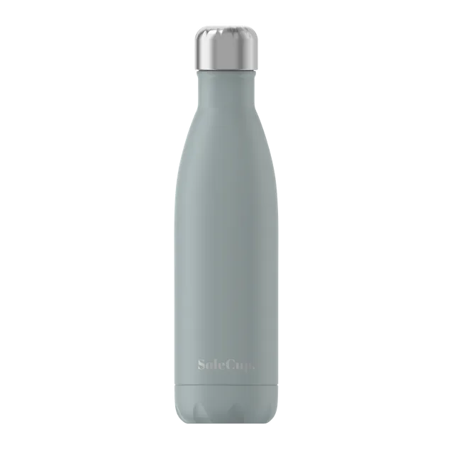 Grey Reusable Thermos Bottle