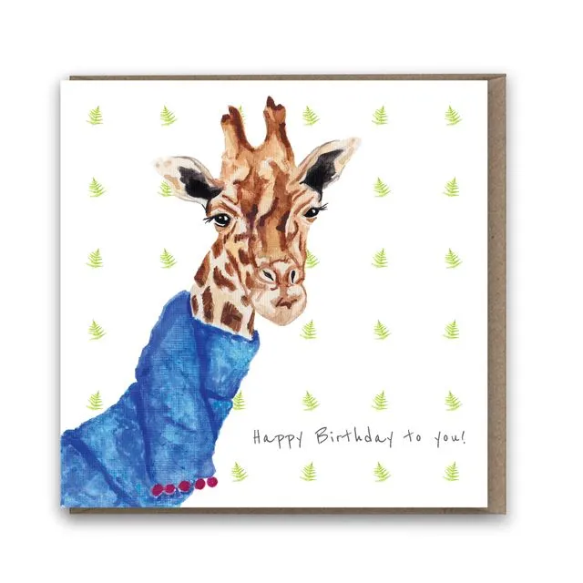 Giraffe in a Scarf card
