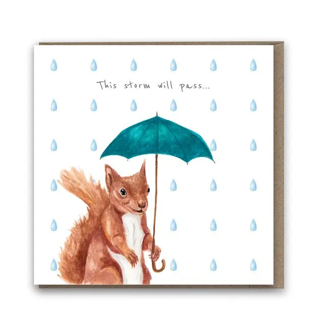 Squirrel with an Umbrella card