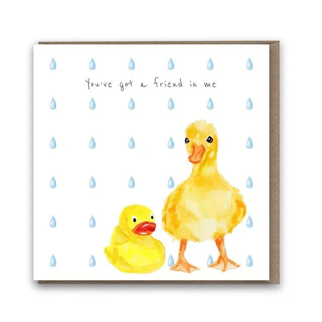 Duck with Rubber Duck card