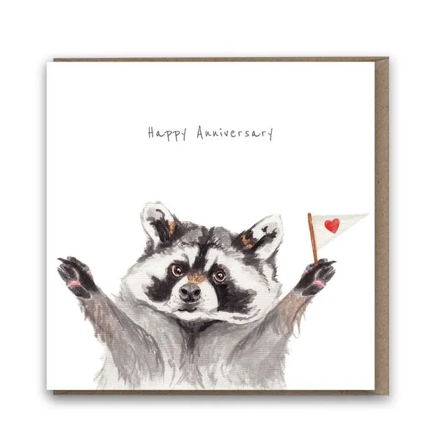 Raccoon Anniversary card