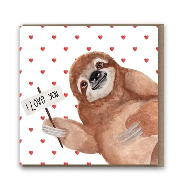 I love you Sloth card