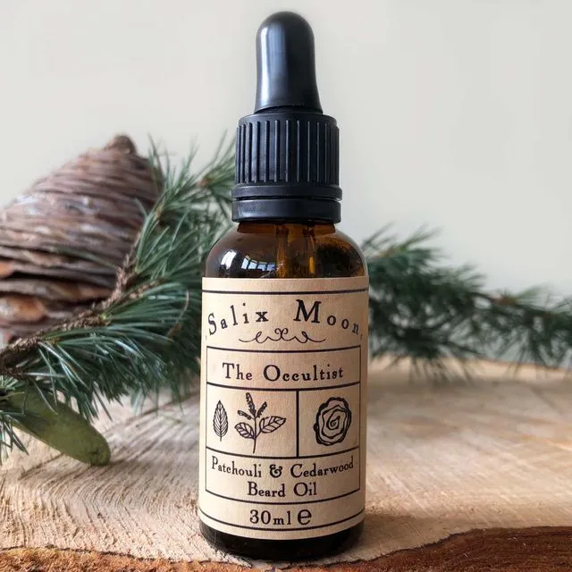Botanical Beard Oil | Cedarwood and Patchouli Essential Oil | The Occultist | 30ml