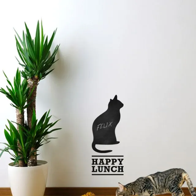 Happy Lunch Cat Wall sticker