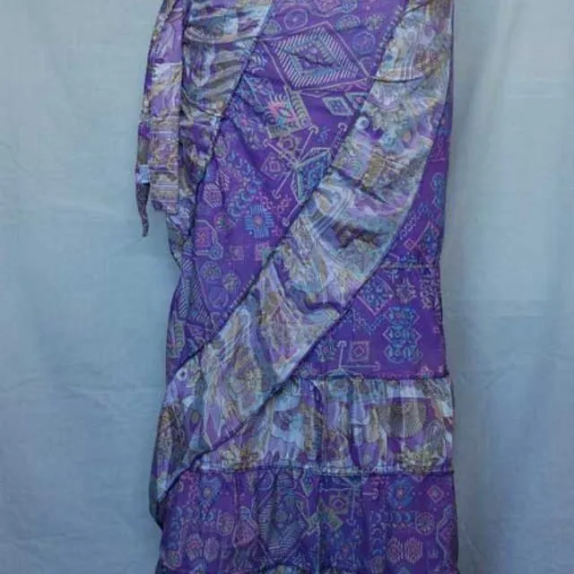 Flamenco silk skirt - Purple