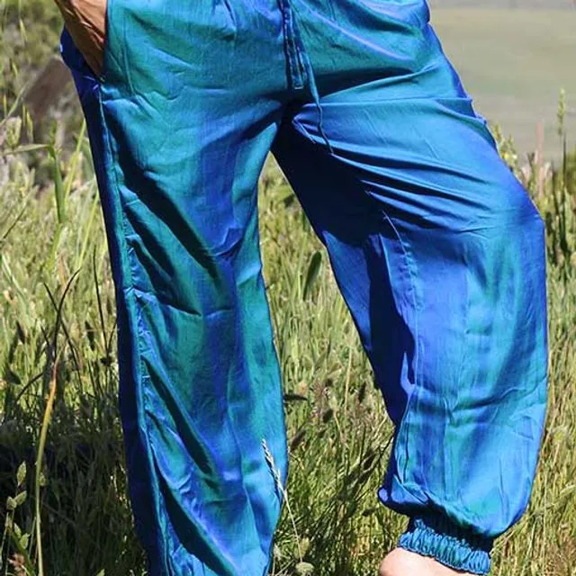 Iridescent Pants - Blue-Green
