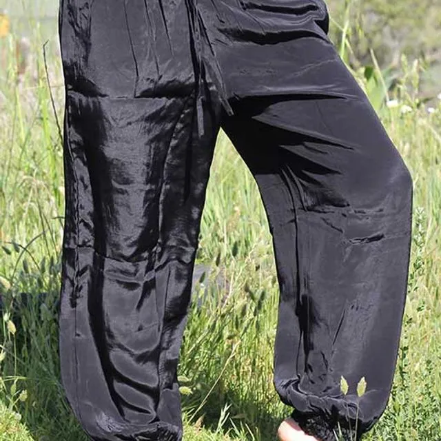 Iridescent Pants - Black-Reflections