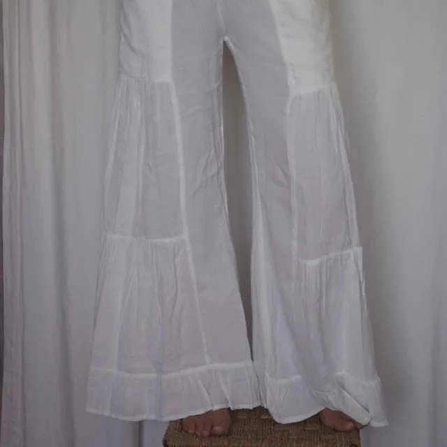 Flared trousers - White