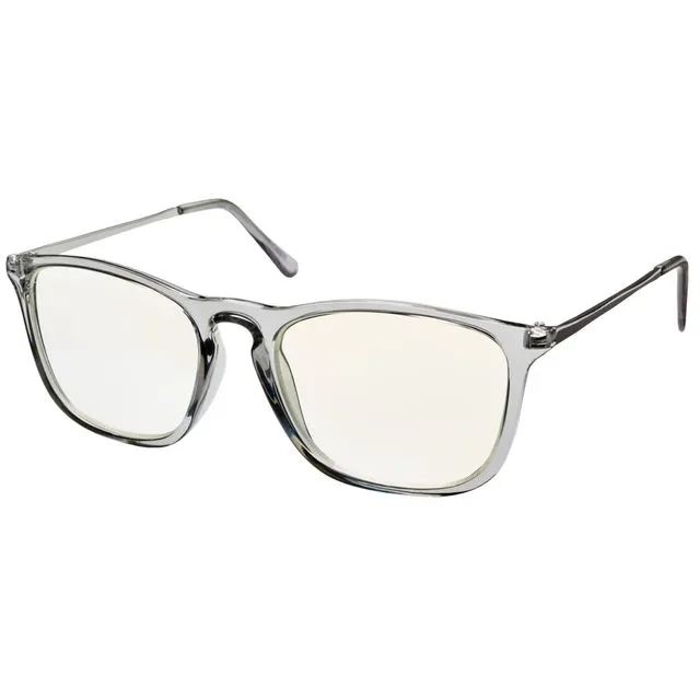 Blue Light Glasses - SPLITZ in Transparant Grey frame - BlueShields