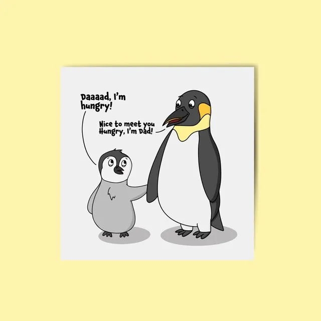 Penguin Dad Joke Greeting Card