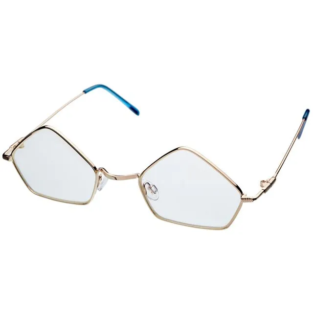 Blue Light Glasses - MP in Light Gold frame - BlueShields