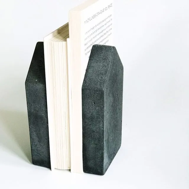 Concrete bookends(charcoal) Set of 2