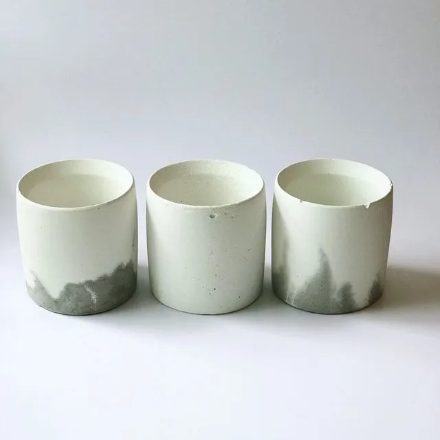 Concrete pot(white/grey)
