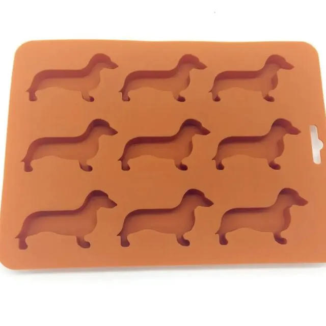 Natural Silicone Ice & Chocolate Tray Mould – Dachshund