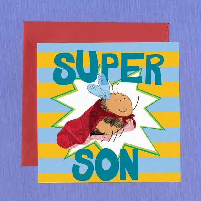 SUPER SON BEE Greetings Card