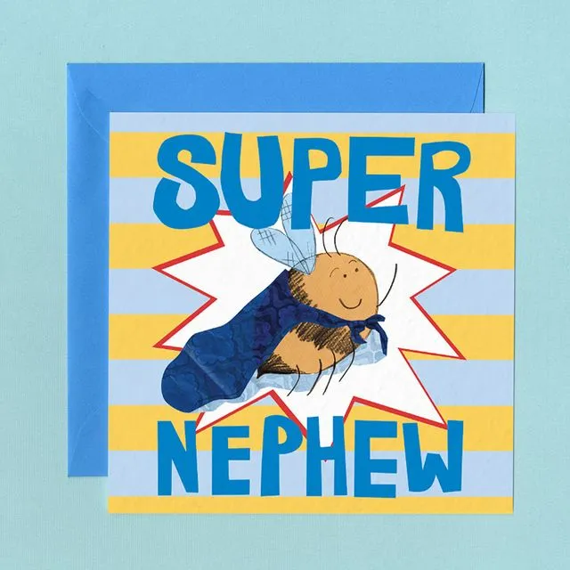 SUPER NEPHEW BEE Greetings Card