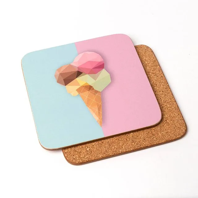 Ice Cream Coaster - Low Poly Art