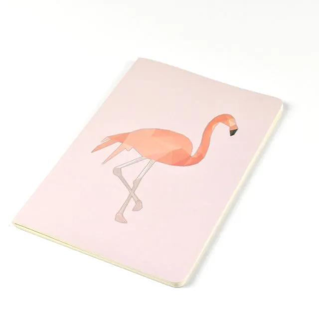 Flamingo - Geometric Low Poly Art DIN A5 Notebook