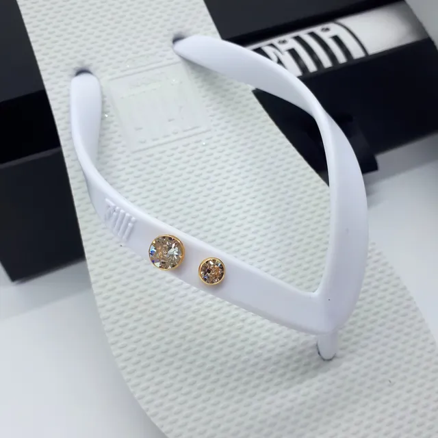 Crystal Diamond White Luxury Flip Flops