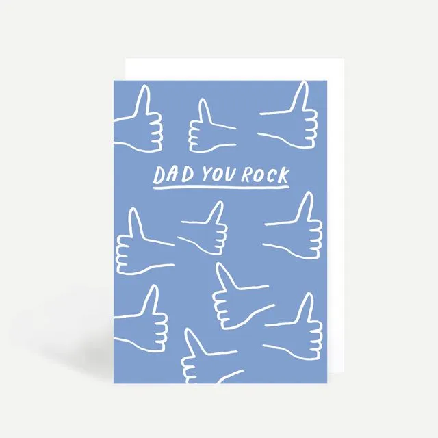 Dad You Rock Greeting Card (Pack of 6)