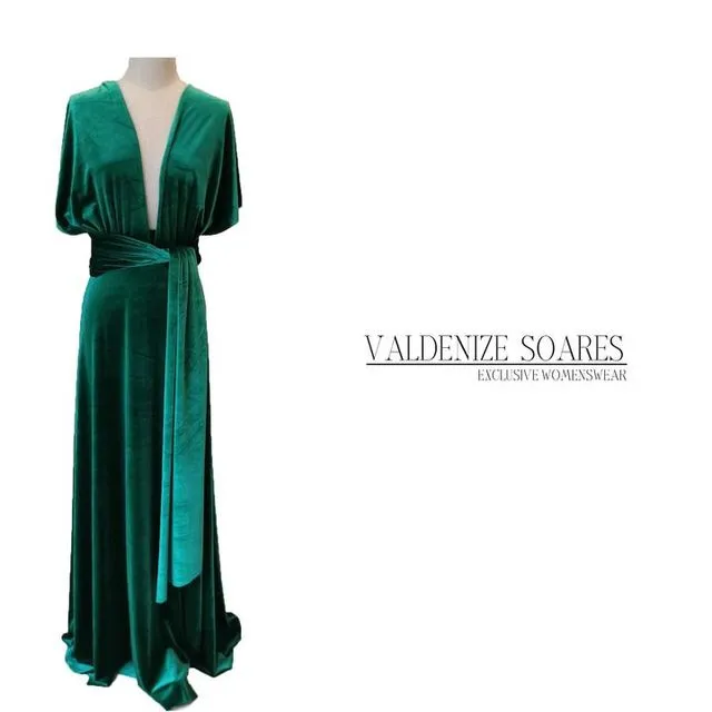 Emerald Green dress, infinity dress, bridesmaid dress, prom dress, ball gown, long dress, multiway dress, convertible dress, party dress