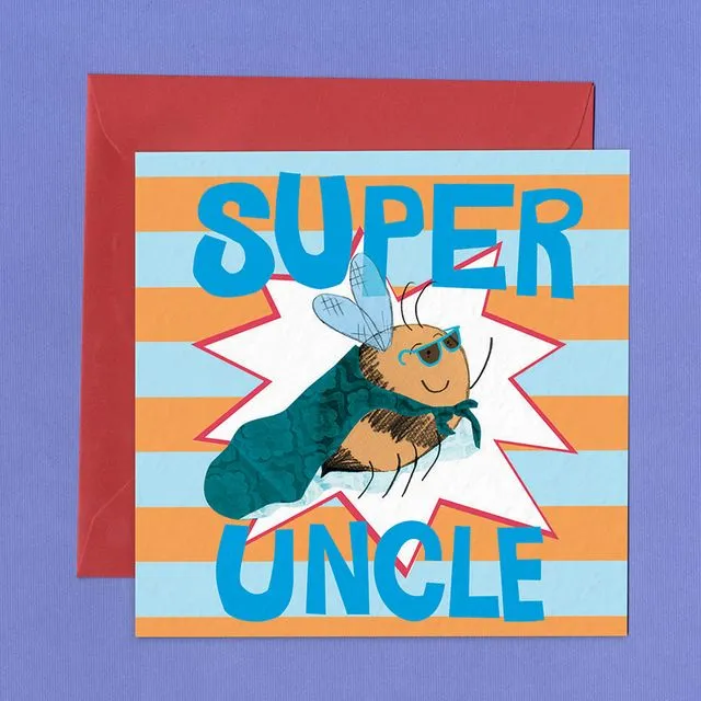 SUPER UNCLE BEE Greetings Card