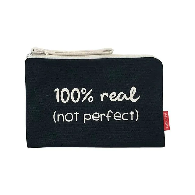 Cosmetic Bag "100% real, not perfect"