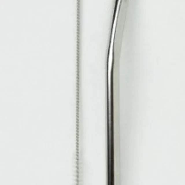 Stainless Steel Filter Straw for Infusions (Bombilla) + Brush + Linen Pouch - Bonature