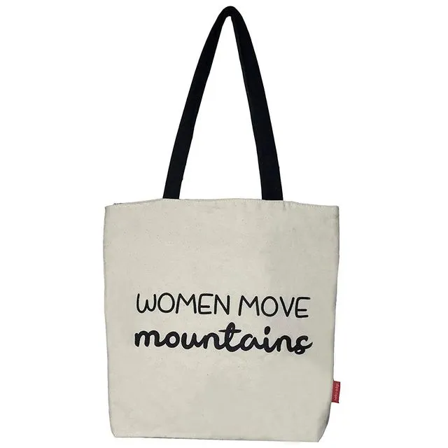 Tote bag "Women move mountains"