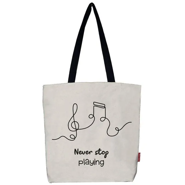 Tote bag "Never stop playing"