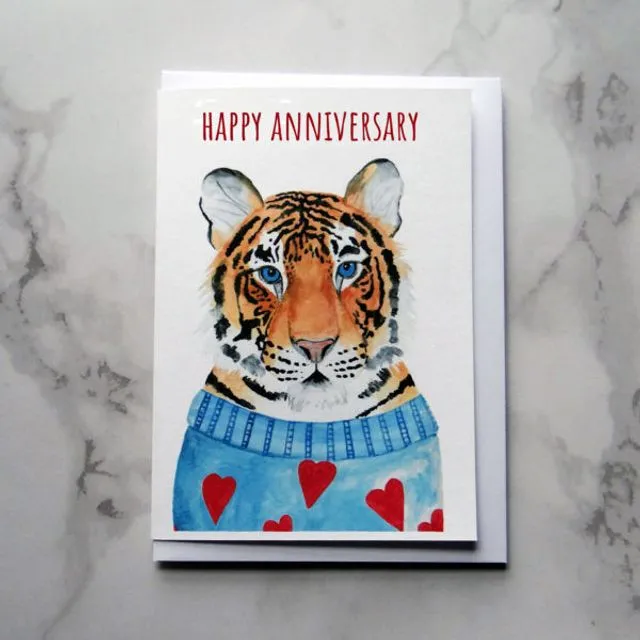 Happy Anniversary Tiger Card