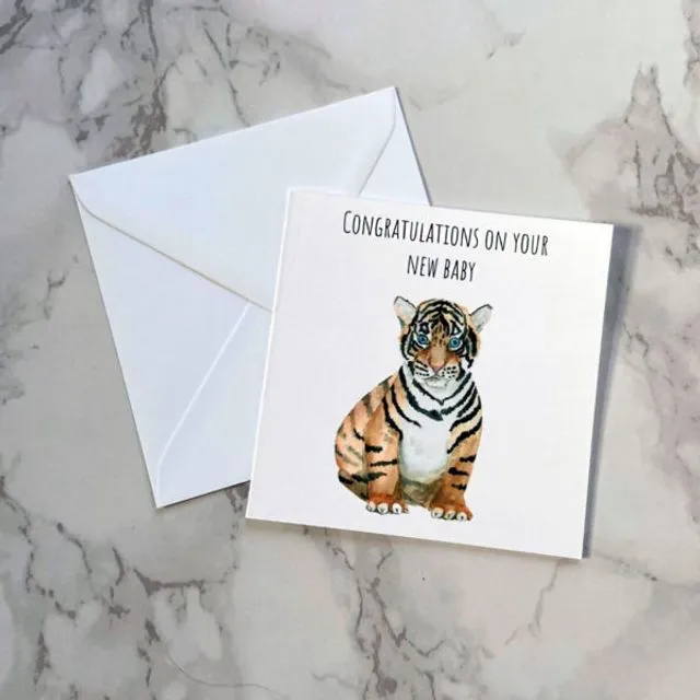 New Baby Tiger Card