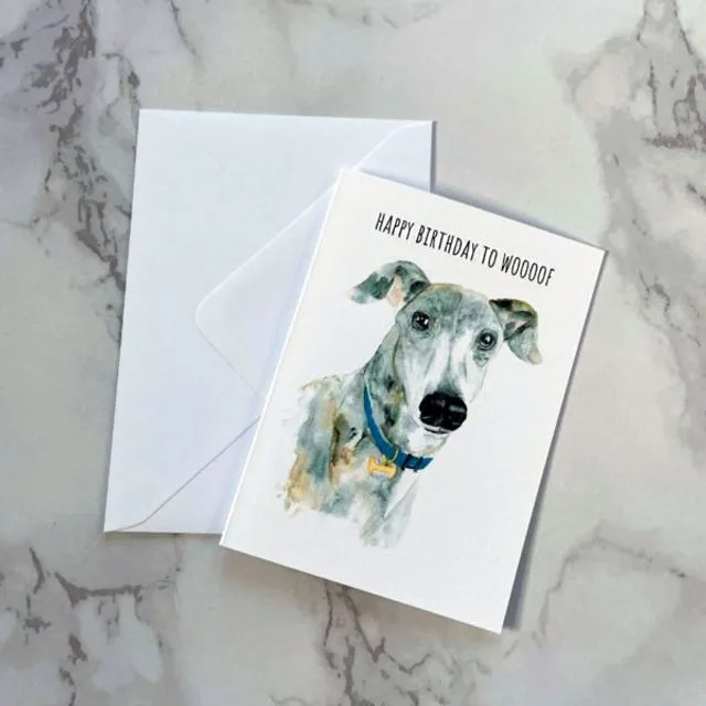 Italian Greyhound Birthday Card