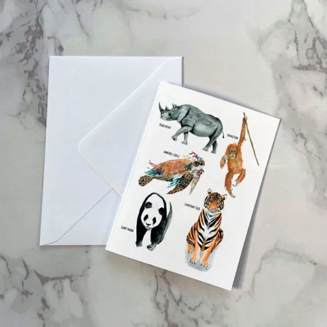 Endangered Animal Greeting Card