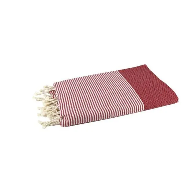 Fouta Honeycomb - red