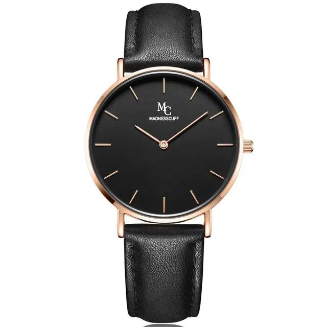 The Classic Leather Black Edition Watch