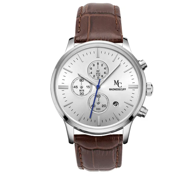 The Magnificent - Silver Brown Leather Edition Watch