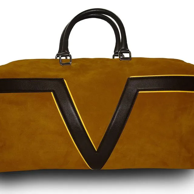 Cognac - Travel Bag VLx - Nubuck - Yellow Outlines