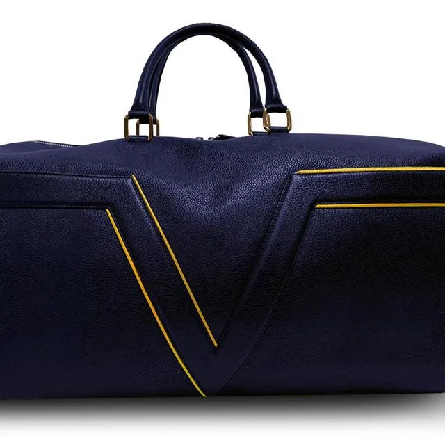 Dark Blue - Travel Bag VLx - Yellow Outlines