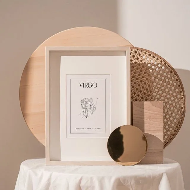 Virgo minimalist print | Virgo gift | Virgo star sign | Virgo Zodiac print | minimalist Virgo print | Virgo Astrology | Zodiac Art Wall Art