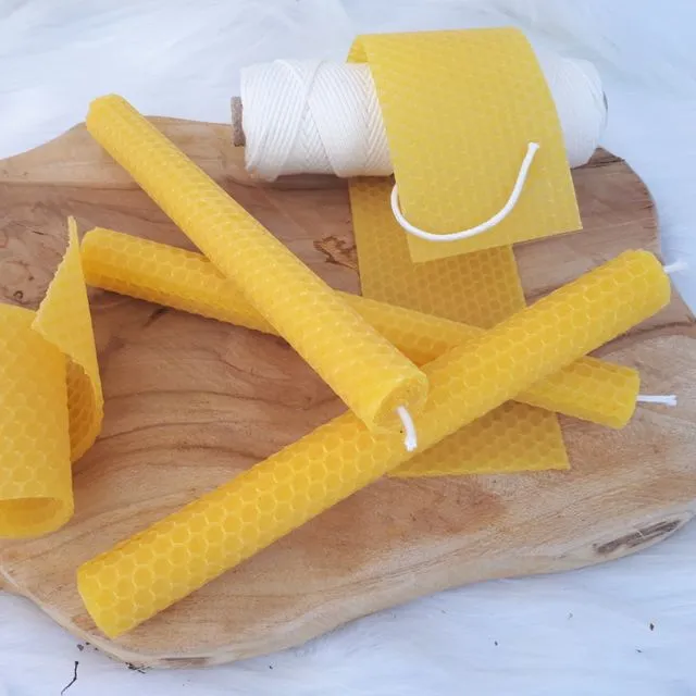 box of 7 beeswax candles